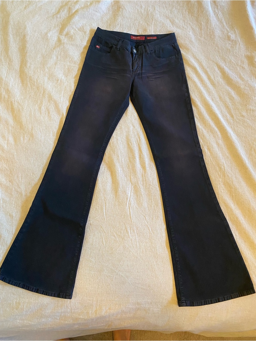 Rare Vintage Y2K Miss Sixty "Mid Low Tommy" Black/burgundy Pants Jeans Sz 26